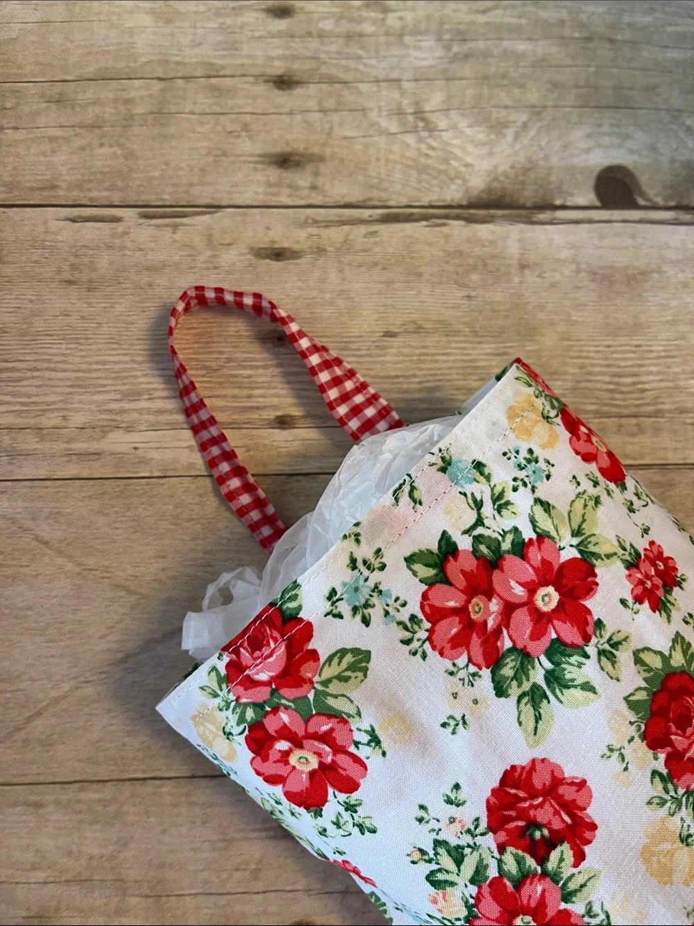 Grocery Bag Holder for Recycling Plastic Bags Pioneer Woman Cotton Fabric